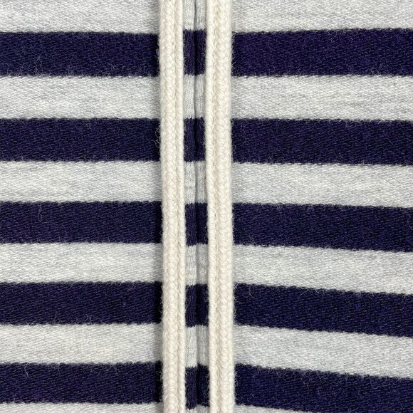 Land's End Cotton Preppy Nautical Sweater Navy & Gray Stripes Size Medium Petite - Picture 5 of 14